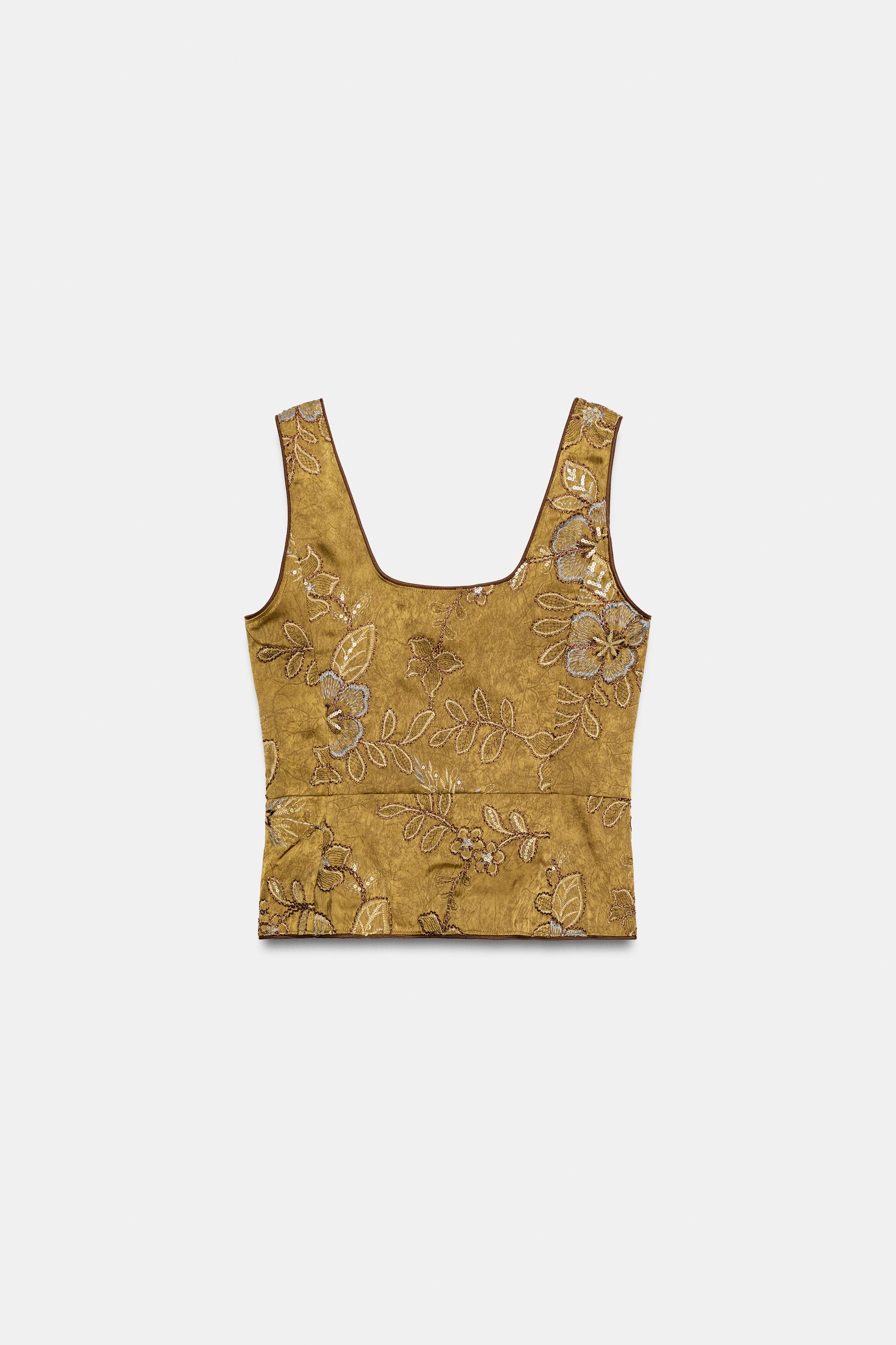 TOP GILET BRODÉ AVEC FANTAISIE